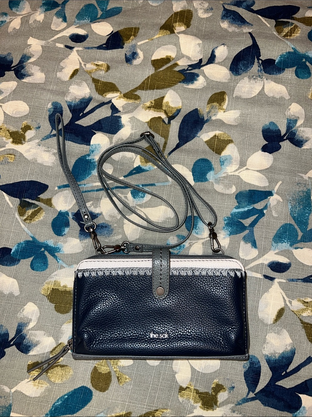The Sak Navy and Gray Crossbody Wallet